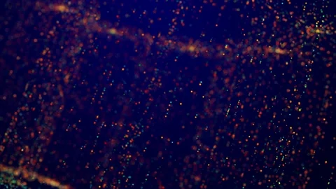 Magical multicolored sparkles of light form abstract simple structure. Multi Stock Footage 136584502