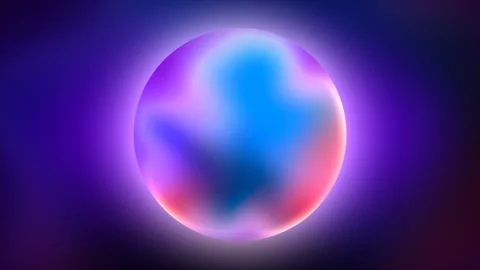 Magical neon glowing gradient stylish sphere. Stock Footage 253316661