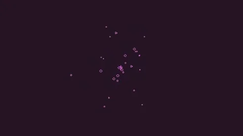 Magical Neon Particle Dust Flow Animation Over Deep Burgundy Background Stock Footage 342206156