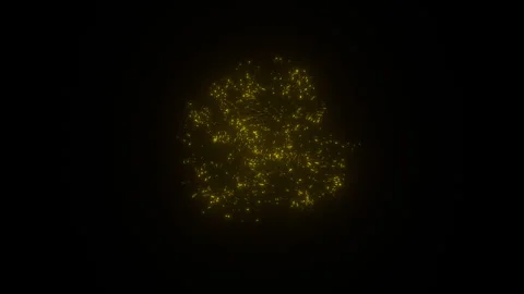 Magical Particle Explosion. Yellow Particle Blast. Abstract Particle Burst Video stock 296470090