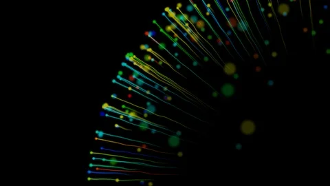 Magical Particle in Many colors in Alpha Channel Stock Footage 106388530