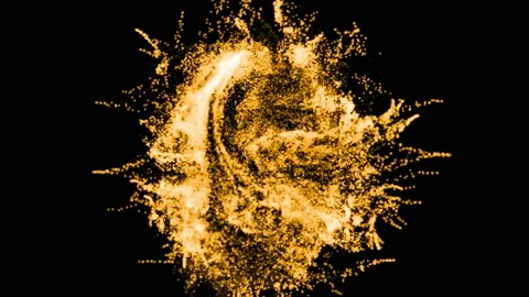 Magical Particles Abstract Background Video 4k Gold Stock Footage 201184162