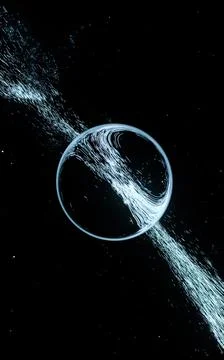 Magical particles with abstract shape, 3d rendering. Stock Illustration