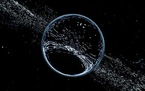 Magical particles with abstract shape, 3d rendering. Stock Illustration