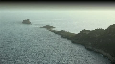 Magical peninsula in the Mediterranean Stock Footage 12538281
