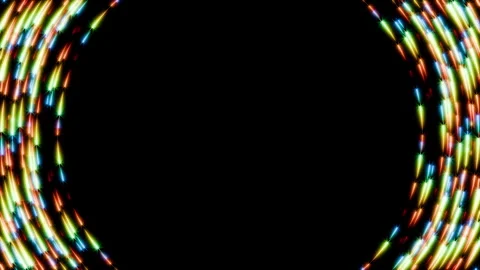 Magical seamless loop animation of colorful star particles moving along the Stock Footage 340414420