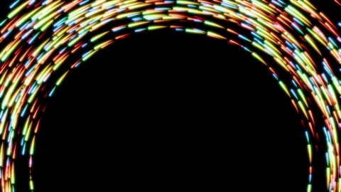 Magical seamless loop animation of colorful star particles moving right to left Stock Footage 340704791