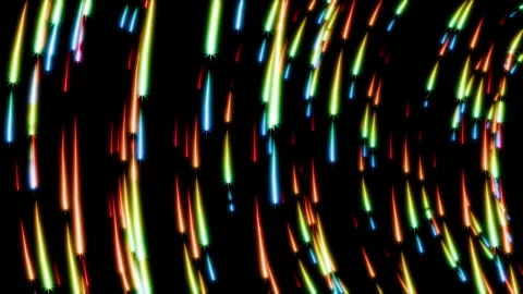 Magical seamless loop VJ background with vibrant multi-colored star particles 動画素材 340414613