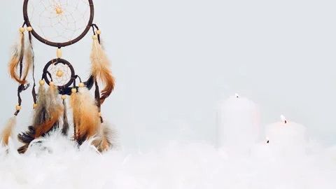 Magical setting. The wind develops a dream catcher.  動画素材 171585776