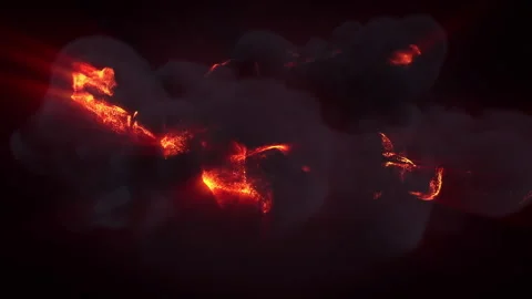 Magical smoke simulation twisting around and then exploding 動画素材 135276580