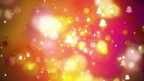 Magical Snapchat And Bokeh Background Stock Footage 194399031