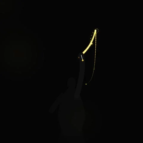 Magical Sparkle Trail from Hand Gesture - Abstract Light Effect Stock Footage 346928773
