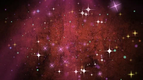 Magical sparkling background with pink and gold lights on dark red texture Stock Footage 338215785
