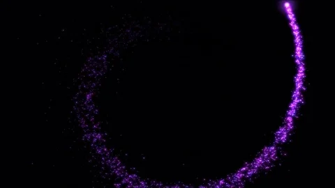 Magical sparkling particle Circle Animation - Purple Stock Footage 77471679