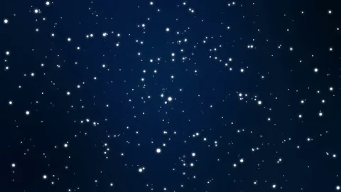 Magical sparkly particles flickering on a blue black background Stock Footage 70266117