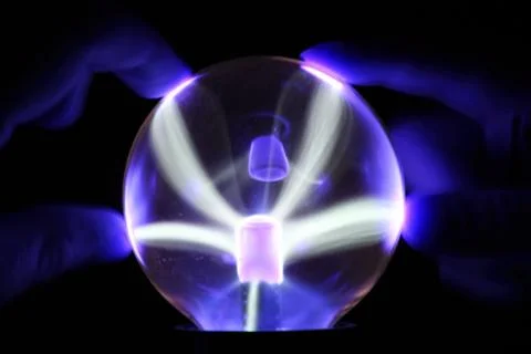 Magical sphere in wizard hand 库存照片