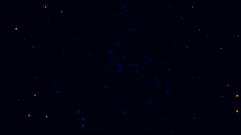 Magical starry dust particle movement on black background, abstract cosmic gl Stock Footage 342092818