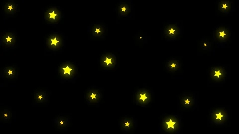 Magical Starry Night Sky with Glowing Lights Falling Snow Sparkling Stars Video stock 339341371