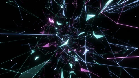 Magical structure.Flight into cosmic web structure seamless VJ loop for music Stock Footage 101738714