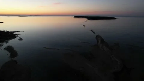 Magical sunset at beach. Stock Footage 223411142