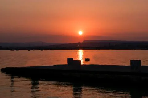 Magical Sunset in Ortygia Island - Syracuse Stock Photos