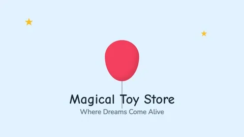 Magical Toy Store Concept Logo - Illustration of Childhood Wonder and Fanta.. Stock Footage 336805715