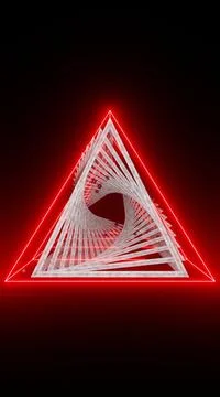 Magical triangle elements on a dark background Stock Illustration