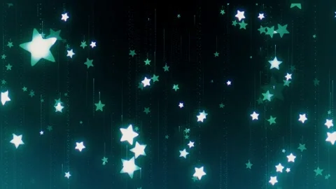 Magical Turquoise Starry Background with Glowing Lights and Gradient Stock Footage 306446804