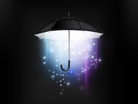 Magical umbrella Stock Illustration