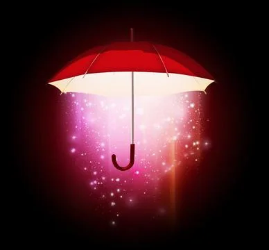 Magical umbrella Stock Illustration