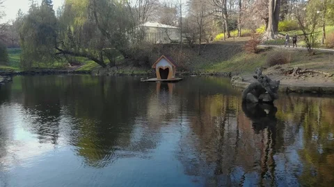 Magical view of a large city park Video stock 126550846