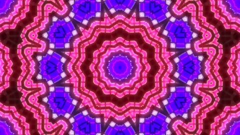 Magical VJ abstract Colorful Kaleidoscope architecture pattern 17 Stock Footage