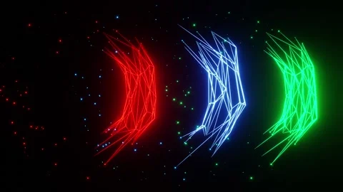 Magical Walking Particle Plexus Background Loop Stock Footage 221518948