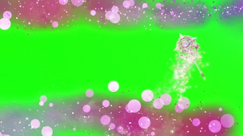 Magical wand casting glowing particles creating shimmering light trails against Stock Footage 345330848