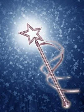 Magical wand Stock Illustration