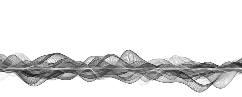 Magical wave panorama background design illustration Stock Illustration