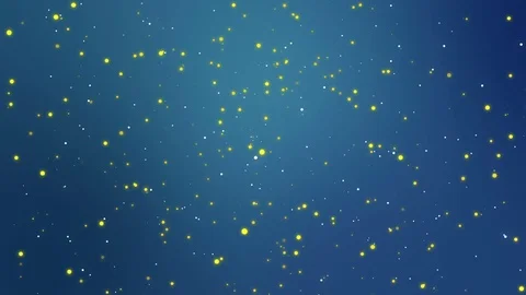 Magical white yellow particles flickering on a teal blue background 스톡 동영상 70266121