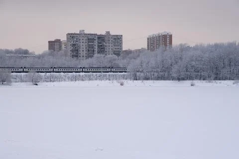 Magical winter in the park Stock Photos