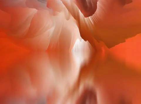 Magical world. Abstract Landscape, surreal lake and reflections. art, creativ Stock Illustration