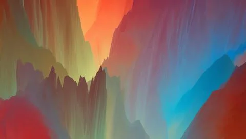 Magical world. Colorful abstract fantasy background, surreal dreamy landscape Stock Illustration