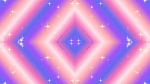 Magical Y2K Pastel Diamond Gradient with Twinkling Stars Stock Footage 336268852