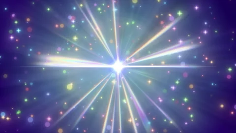 Magically Glowing Particles and Lens Flares Video stock 341468735