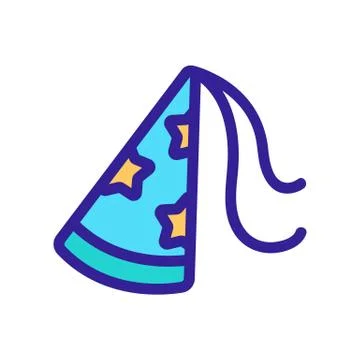 The magician cap icon vector. Isolated contour symbol illustration 库存插图