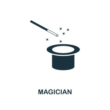 Magician creative icon. Simple element illustration. Magician concept symbol Stock Illustration