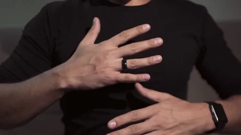 Magician doing tricks with the ring Stock Footage 85398404