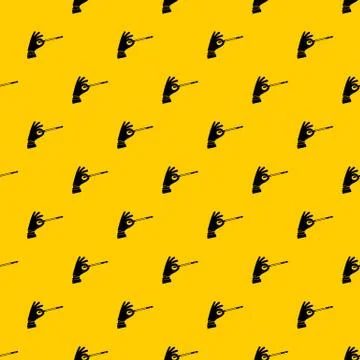 Magician hand with a magic wand pattern vector Stock Illustration