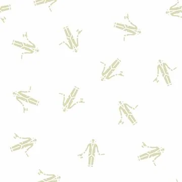 Magician performance glyph seamless pattern Stock Illustration