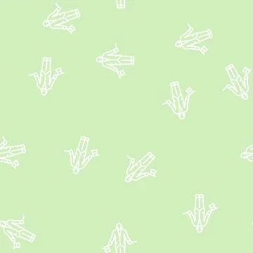 Magician performance line seamless pattern Stock Illustration