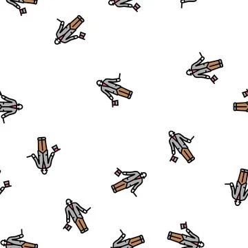 Magician performance vector seamless pattern Stock Illustration