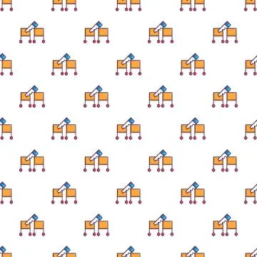 Magician sawing box pattern Stock Illustration